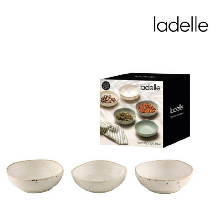 Ronis Terra Ecru Dip 3pk Bowl Ladelle