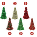 Ronis Tinsel Cone Tree 26cm 6 Asstd