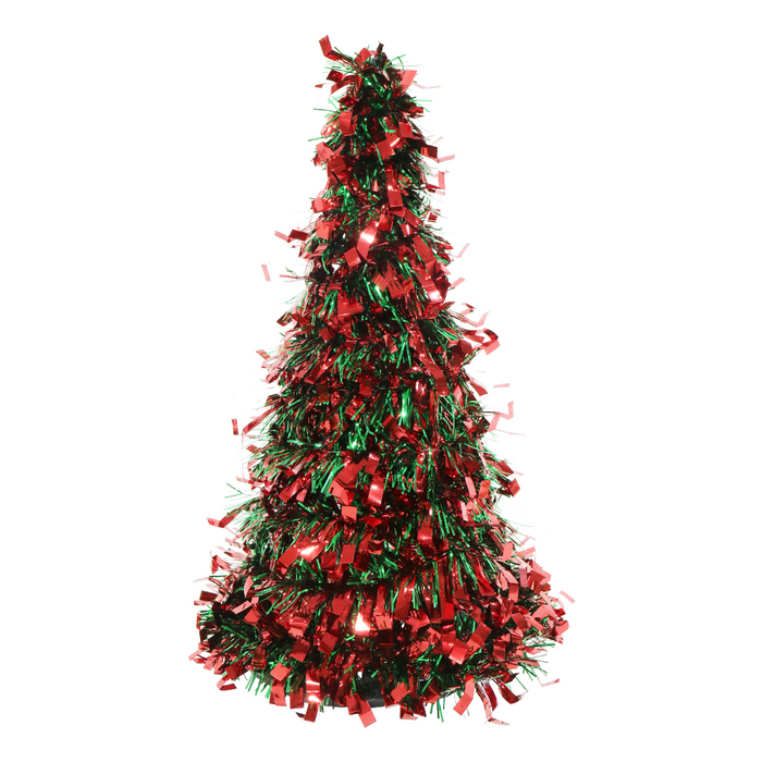 Ronis Tinsel Cone Tree 26cm 6 Asstd