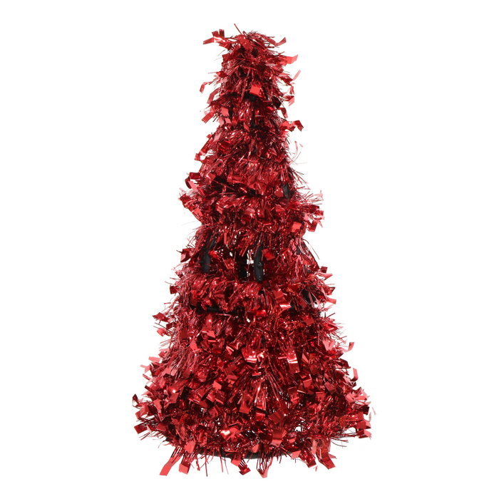 Ronis Tinsel Cone Tree 26cm 6 Asstd