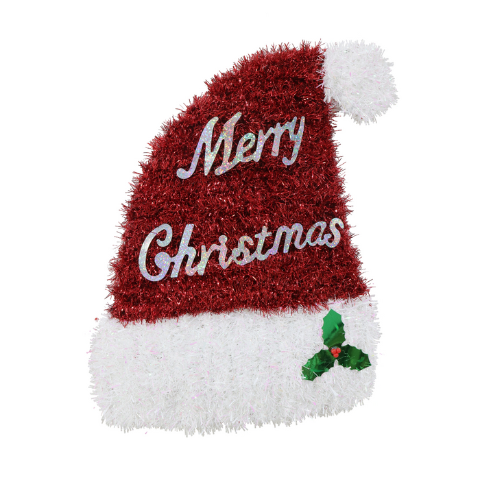 Ronis Tinsel Deco Plaque Hat/Stocking 50cm