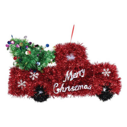 Ronis Tinsel Pick Up Truck Plaque 36x23cm