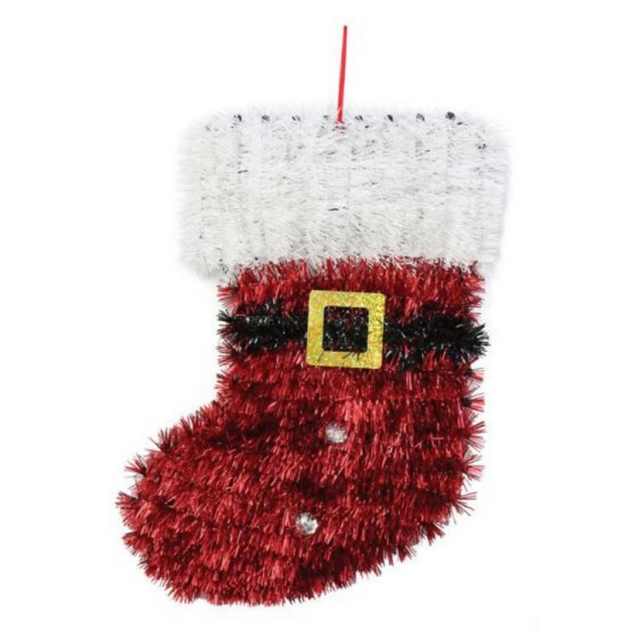 Ronis Tinsel Stocking Plaque 32cm