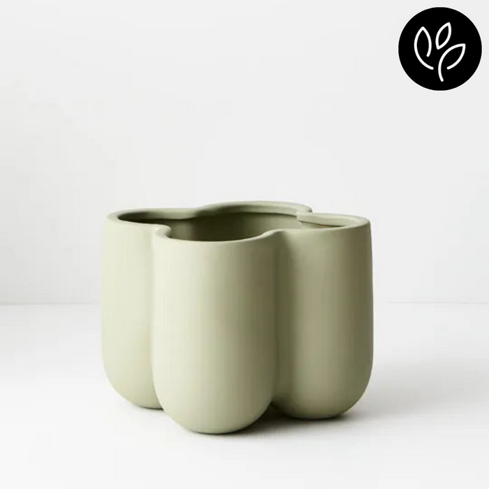 Ronis Vase Nirassa Pistachio 17cmlx14cmh