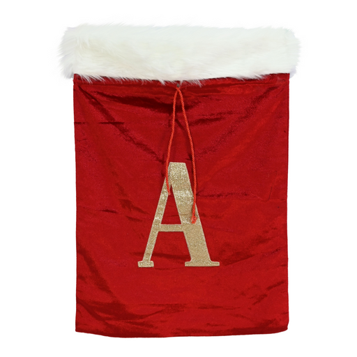 Ronis Velveteen Sack Big Glitter Initial