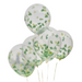 Wild Jungle Balloon Bundle Jungle Leaf Confetti Filled Latex Ginger Ray 30cm