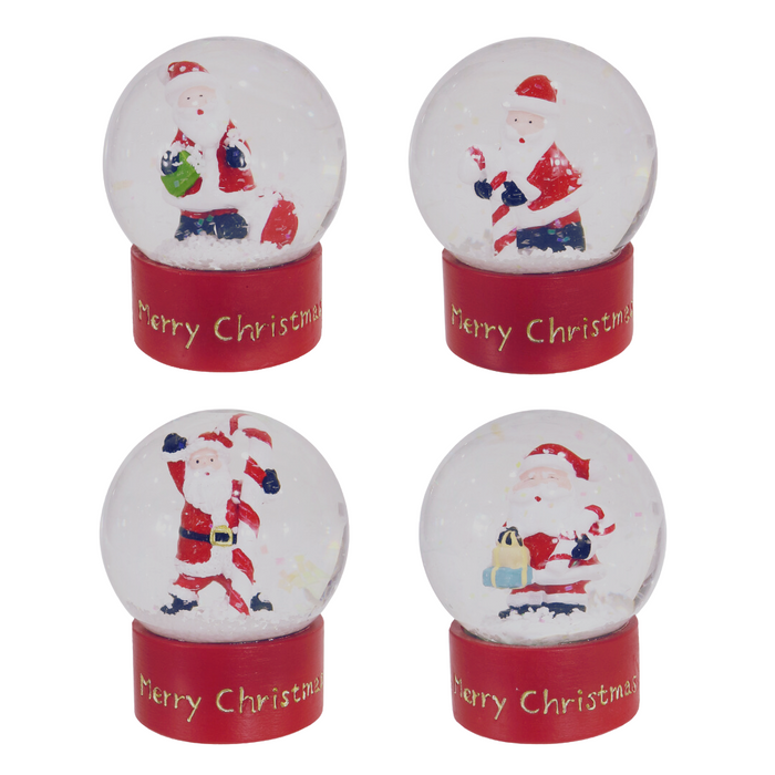 Waterball Santa 4.5cm 4 Asstd