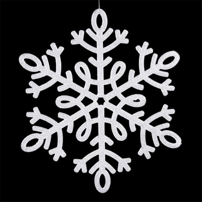 Ronis White Glitter Snowflake 29.5cm