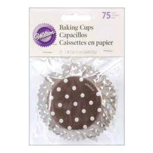 Ronis Wilton Brown Dots Std Baking Cups 75pcs