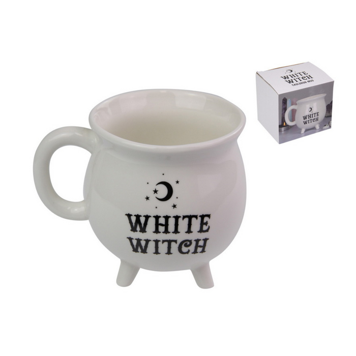 Ronis Witch Cauldron Mug White