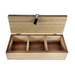 Ronis Wooden Beach Quote 3 Compartment Boxes with Tassle and Bead 24.3x9.3x6.5cm 4 Asstd