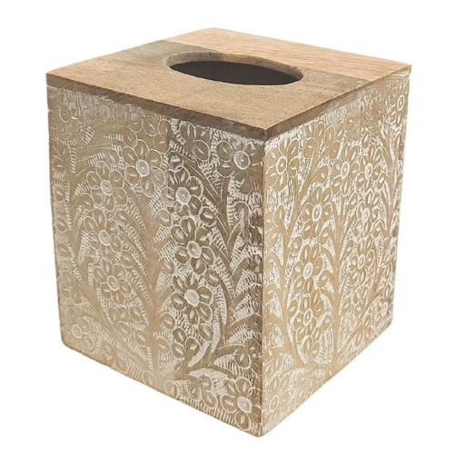 Ronis Wooden Tissue Holder 35x40cm White