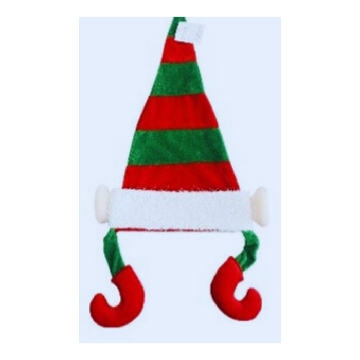 Stripe Elf Hat With Ears & Legs