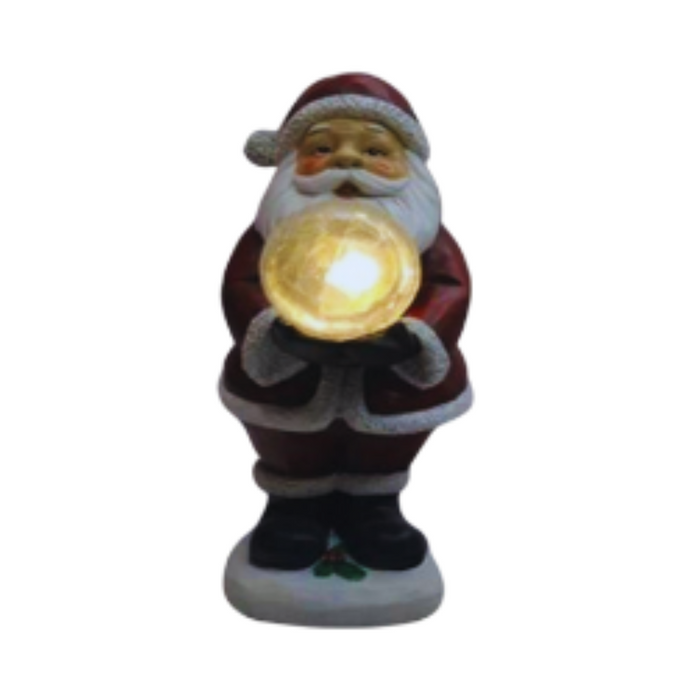 Xmas Santa With Light Up Globe