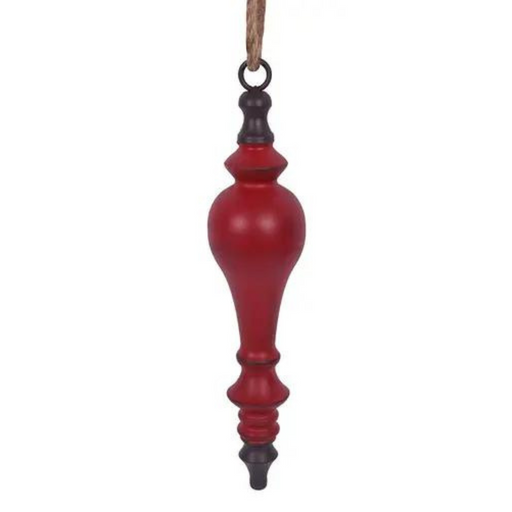 Red Metal Hanging Finial 41cm