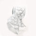 White Dupion Ribbon With Diamond Design And Wire Edge 10cmx5m