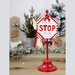 Santa Stop Here Sign 14x13.5x41cm