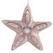 Dusty Pink Velour Applique Star Tree Ornament 17cm