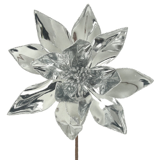 Patent Silver Poinsettia Flower Stem