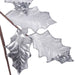 White & Platinum Holly Leaf Garland 120Cm