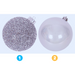 2A Silver Bauble Shiny Finish and Tinsel Finish (in PVC Tube) 15cm