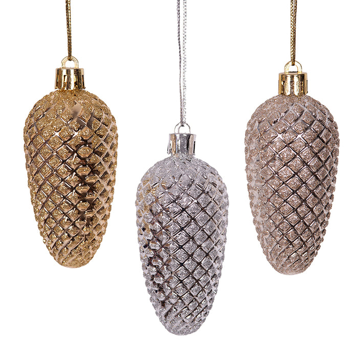 3A Pinecone Tree Ornaments 8cm