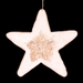 Ivory Velour Star Tree Decoration 20x20x5cm