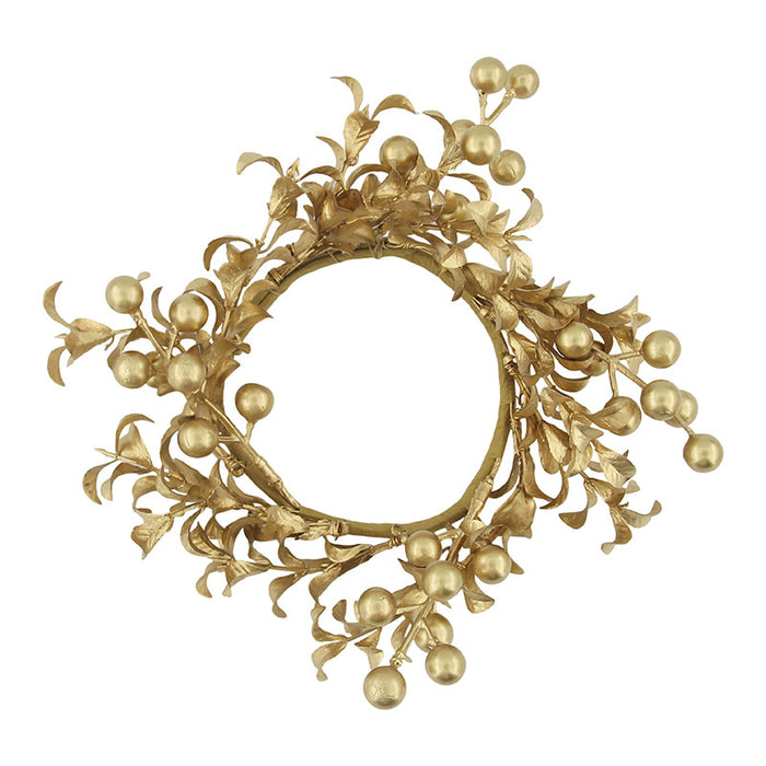 Gold Candle Wreath D19cm