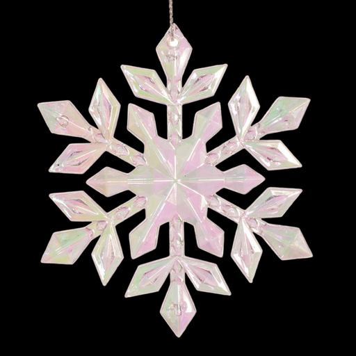 Iridescent Snowflake Acrylic Tree Ornament