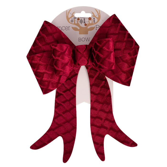 Burgundy Velvet Bow 20x25cm