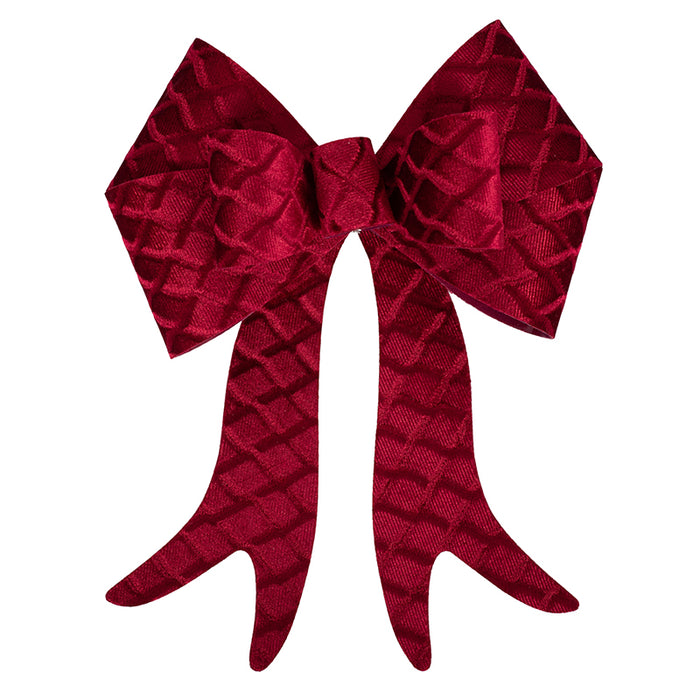 Burgundy Velvet Bow 20x25cm