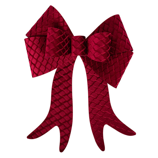 Burgundy Velvet Bow 30x35cm