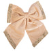 Ivory Velvet Bow with Champagne Glitter Edging 30x35cm