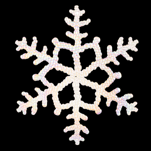 Iridescent Clear Snowflake Tree Ornament 30cm