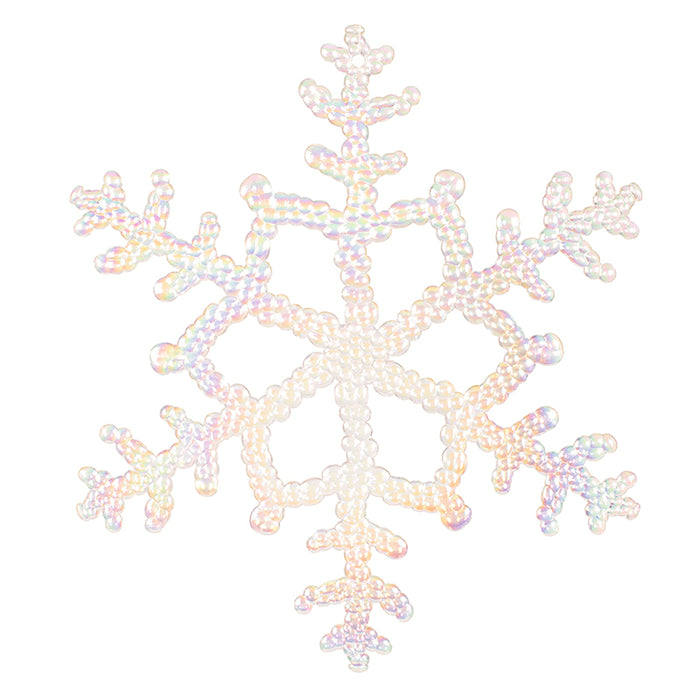 Iridescent Clear Snowflake Tree Ornament 30cm