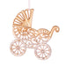 Baby Carriage Gold W/Silver Detail 11Cm