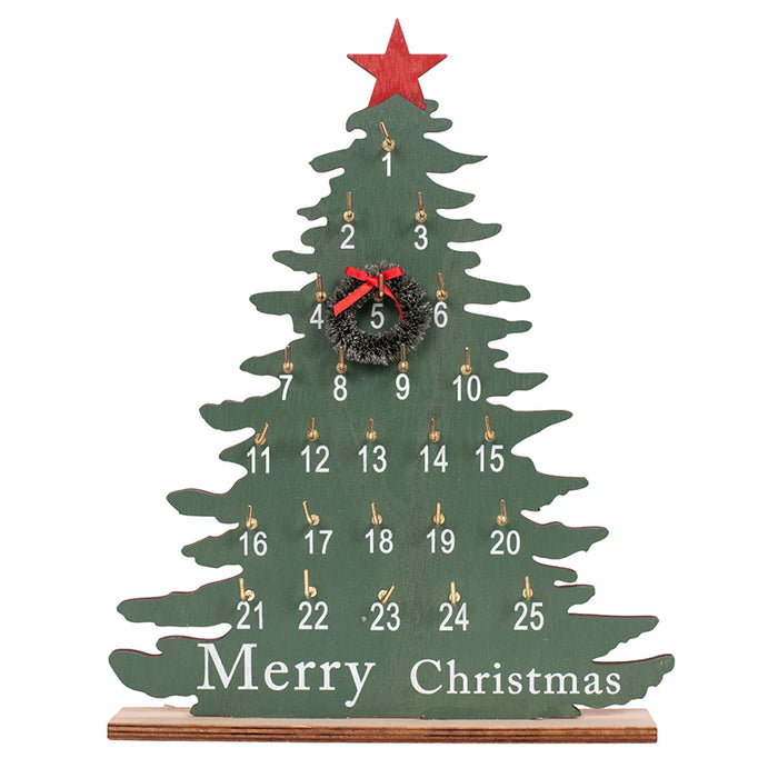 Advent Calendar MDF Tree 29x23x4cm