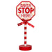 Santa Stop Here Light-Up Sign 12X3.8X30.5cm