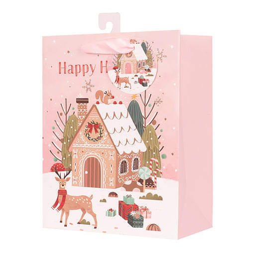 Gift Bag Gingerbread House Medium 18X23X10cm