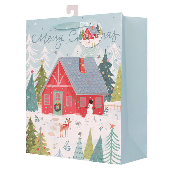 CHRISTMAS BARN GIFT BAG LARGE 26X32X12CM