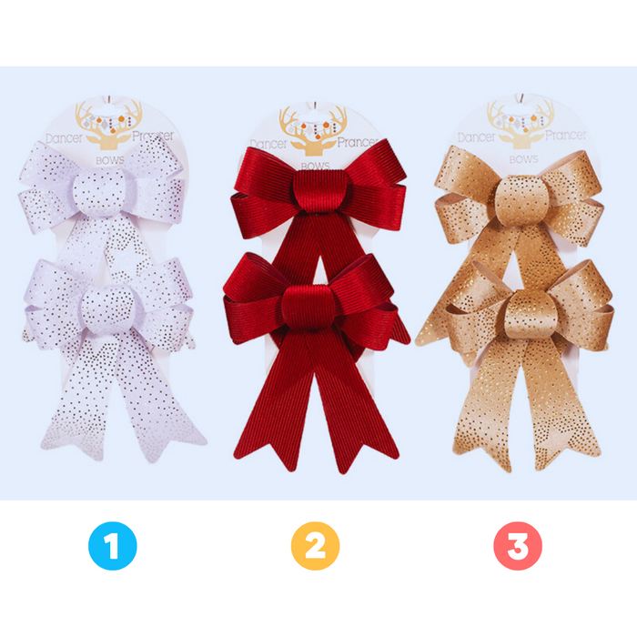 Bows 15X17cm 2pk 3 Asstd