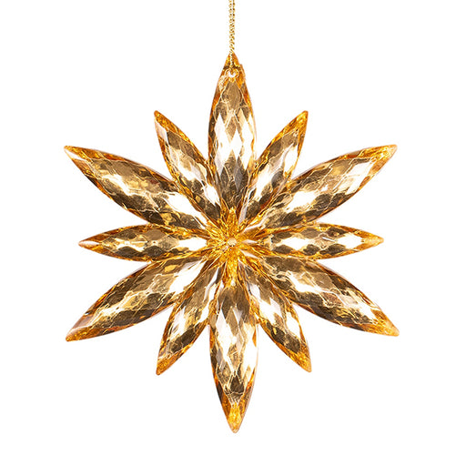 Gold Acrylic Snowflake Tree Ornament 10.3x11.2cm