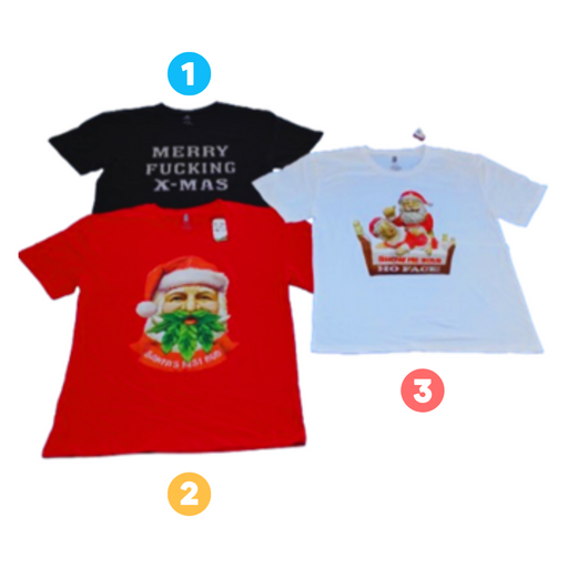 Rude Xmas T-Shirt Assorted Colours