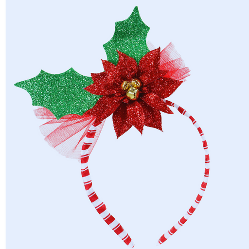 Headband Poinsettia Holly