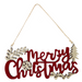 Merry Christmas Leaf Sign 22cm