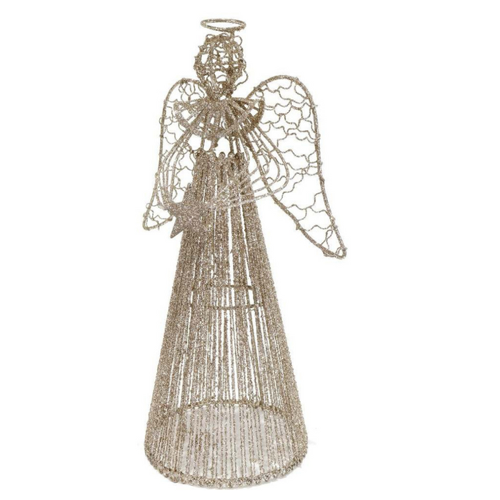 Glitter String Wire Angel 30cm