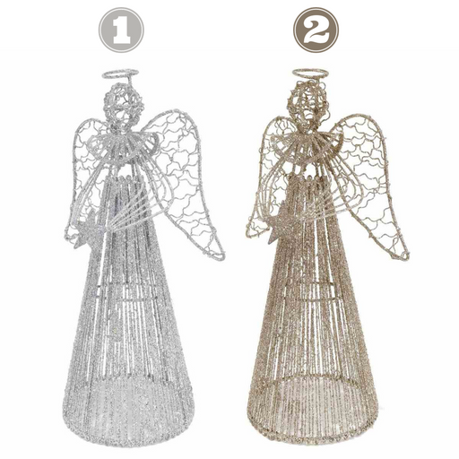 Glitter String Wire Angel 30cm