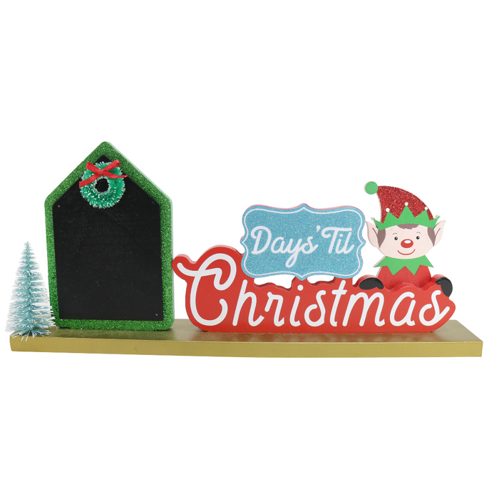 Elf Countdown Table Deco 33cm