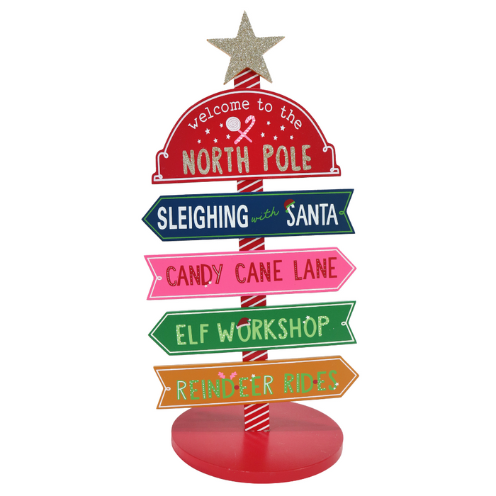 Christmas Rainbow Table Sign 34cm