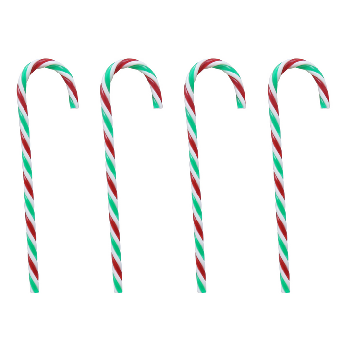 Deco Candy Canes Asstd 15cm 4pk